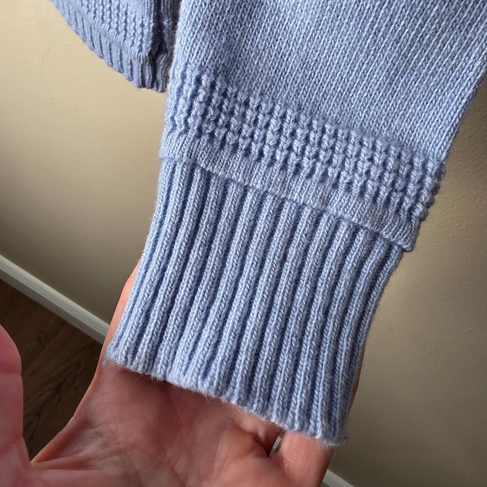 Benedetta B Merino Wool Cashmere Blend Sweater Womens Medium Blue Made in Italy - Picture 4 of 11